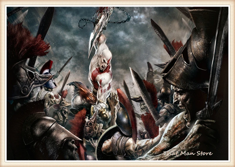 Постеры God of War настенные наклейки высокой четкости украшение для дома гостиной