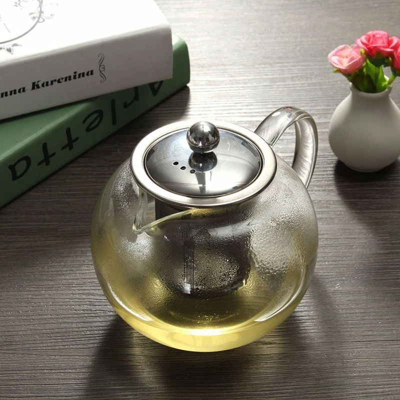 Arshen прочный 3 размера термостойкий стеклянный чайник цветочный чайный набор пуэр Чайник Кофе чайник удобный с отделением для заварки дома