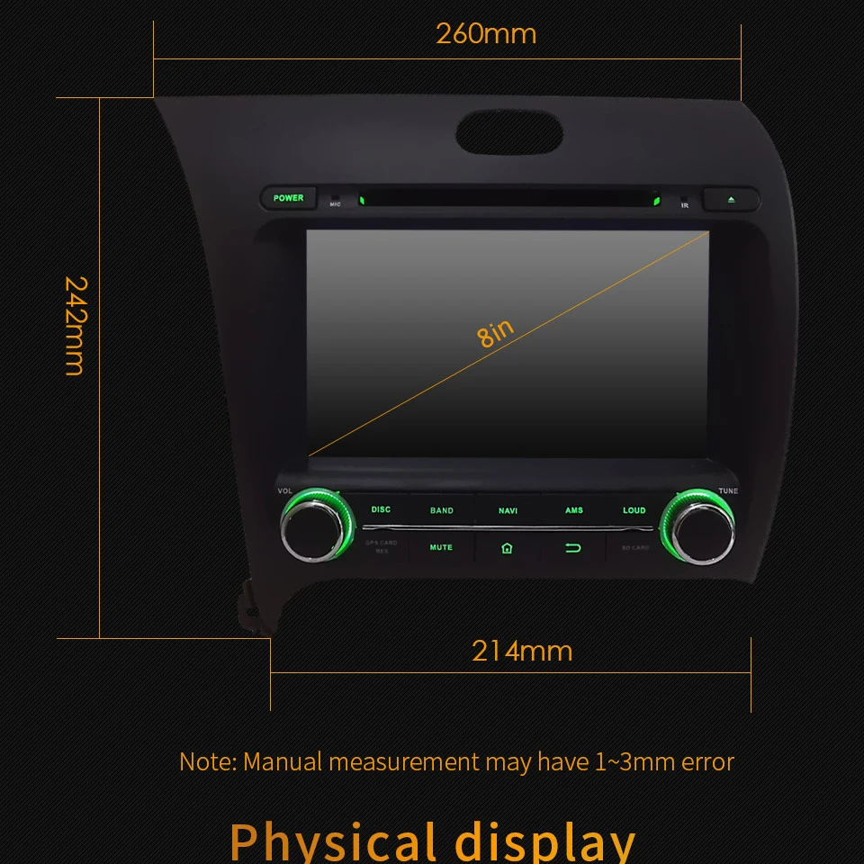 Best 8" Octa Core 4G Wifi Android 8.1 4GB RAM 64GB ROM Car DVD Player Radio GPS Glonass Navigation For Kia Cerato K3 Forte 2013-2017 5