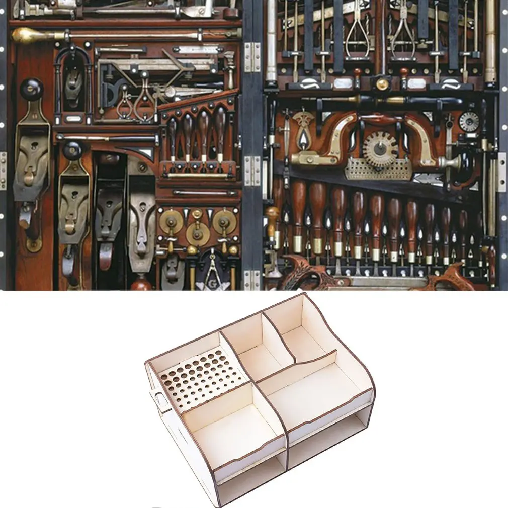 Деревянные разрисованные бутылки стойки Модель Органайзер эпоксидная коробка для хранения инструментов держатель Чехол эпоксидные инструменты хранения модельная коробка