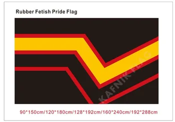 

KAFNIK,90*150cm/128*192cm/192*288cm (2*3ft/3*5ft)Rubber Fetish Pride Flag for Event/party/home Decorative Flags