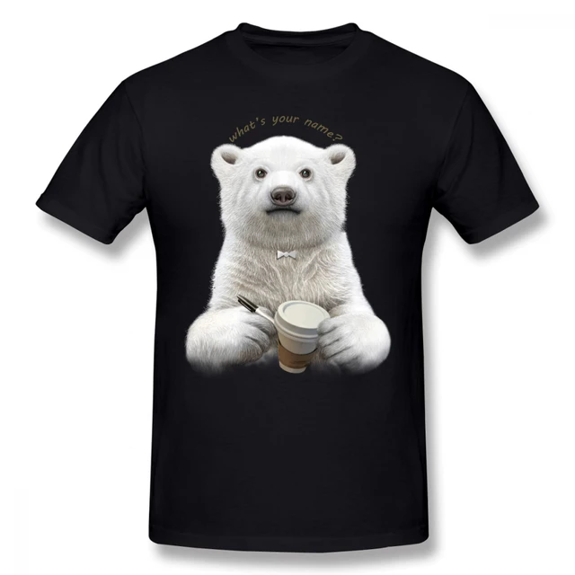 Polar Bear Tees Bear beer T shirt HotolMan T shirt Boy Graphic Printing
