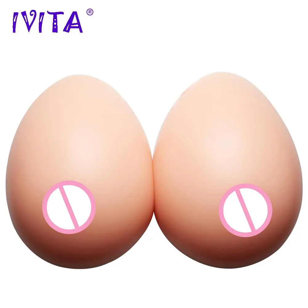 

IVITA 3600g False Breasts Fake Boobs Realistic Silicone Breast Forms For Crossdresser Enhancer Shemale Mastectomy Transgender