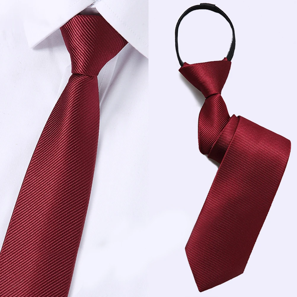 

6cm Fashion Business Necktie Striped Suite Tie for Men (Wine Red)