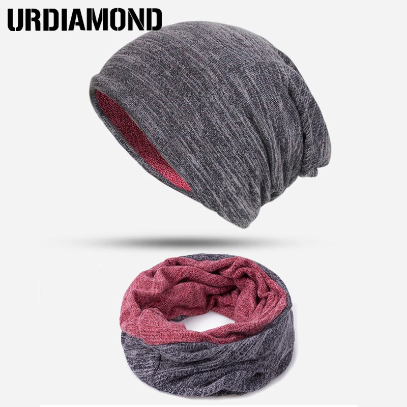 

2018 New 3 Use Winter Striped Hats For Women Men Scarf Hats Snapbacks Hip Hop Beanies Skullies Unisex Knitted Scarf Winter Hats