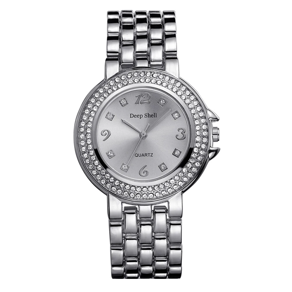 

New Brand 2018 Business Women Watches Fashion Rhinestone Ladies Watch Dial Alloy Steel Strap Wristwatch montre femme