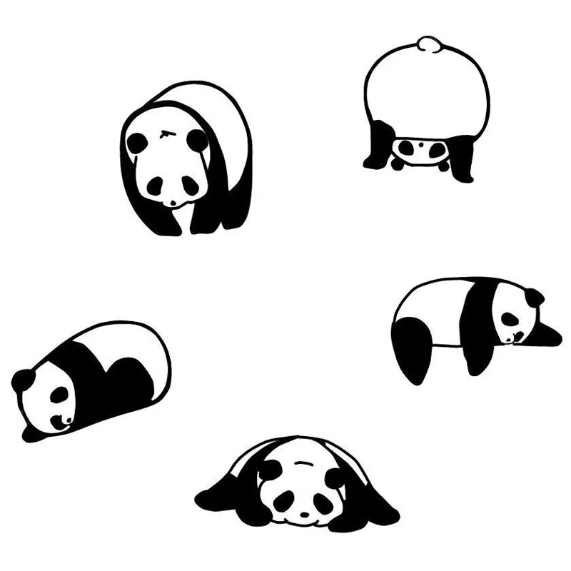 

5 pcs/set Kawaii Lazy Fat Panda Stamp DIY Toy Self Inking Photosensitive Seal Without Handle Funny Planner Scrapbooking Stamps