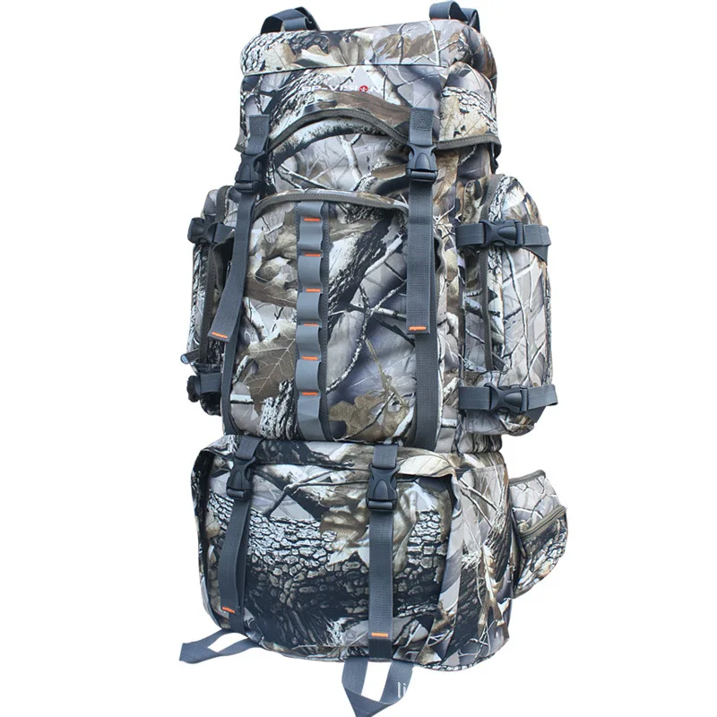 80L Outdoor Backpack Mountaineering Bag Bionic Camouflage Hiking