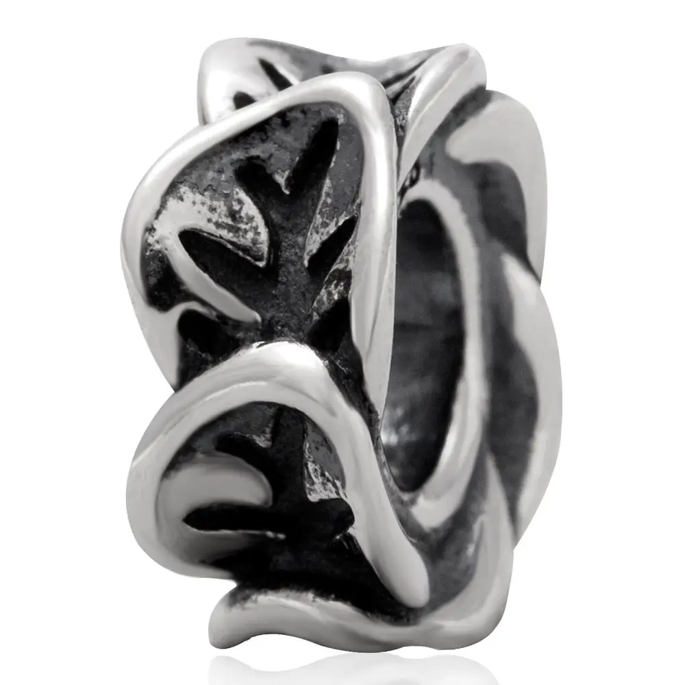 

Sterling Silver 925 Jewellry Leaves Spacer /Stopper Charms Beads Fit European Brand Bracelet beads for jewelry making Gift