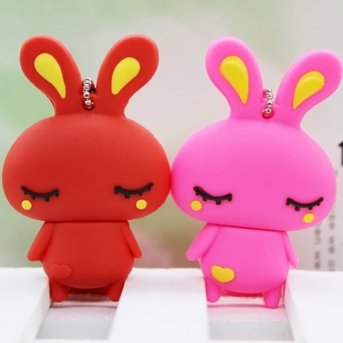 Дешевый Новый 5 Colorfs Кролик Животных Usb 1 ТБ 2 ТБ Флэш Накопитель Pen Drive Pendrive 3.0 Ключ Диска 64 ГБ 8 ГБ 16 ГБ 32 ГБ Memory Stick Флэш Карты