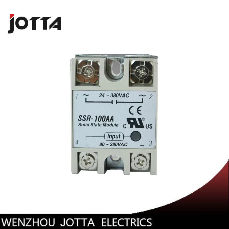 

SSR -100AA AC control AC SSR white shell Single phase Solid state relay