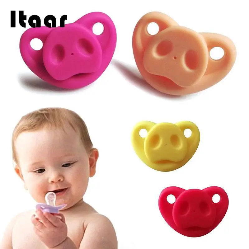 

Baby Silicone Pacifier Nipples Toys Gifts Toddler Cute Non-Toxic Soft Red Yellow Blue Pink