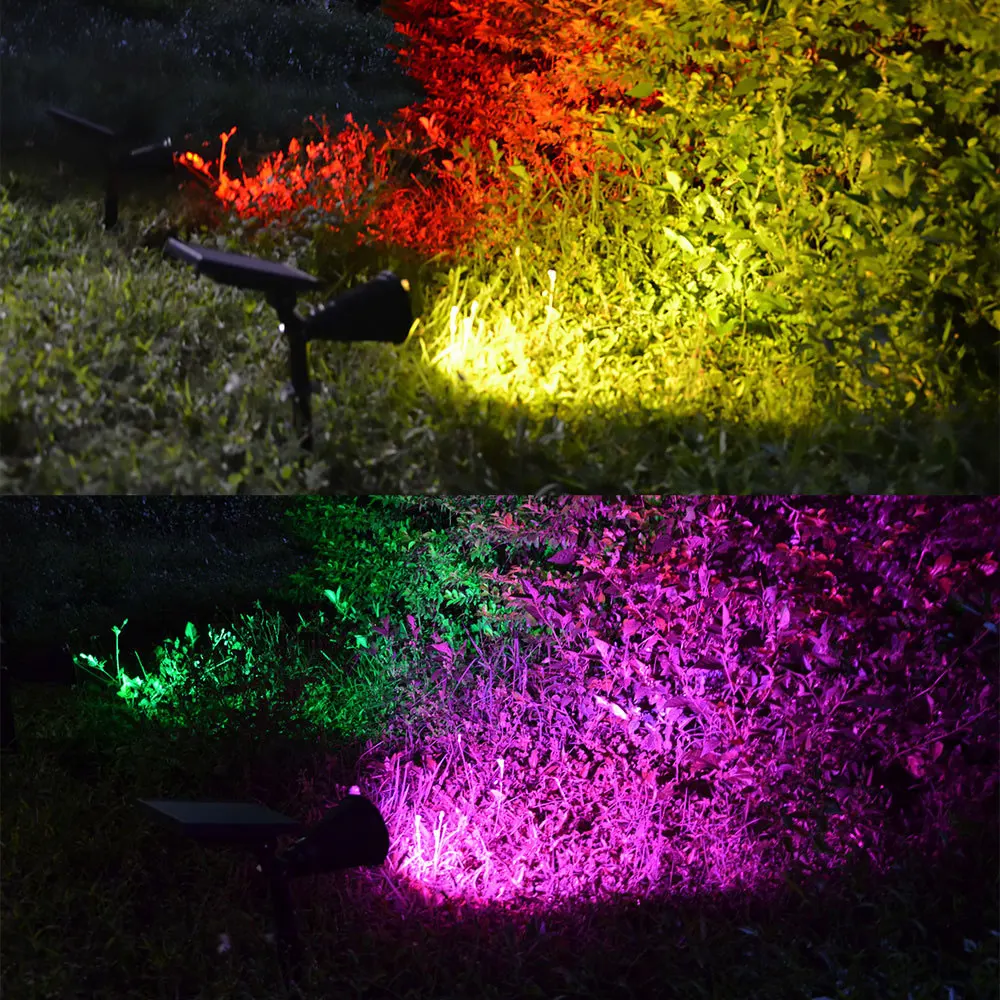 Emissor de Luz Lâmpada do Gramado para Decoração Luz ao ar Diodo Solar Jardim Spotlight Soalr Livre 7 Leds Ajustável Parede Fense Paisagem My1 19 Cheap Luminárias gramado