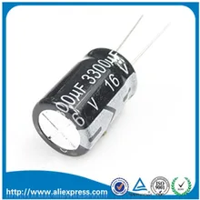 10 Uds 3300 UF 16 V condensador electrolítico de aluminio 3300 UF 16 V tamaño 13*21MM 16 V / 3300 UF condensador electrolítico