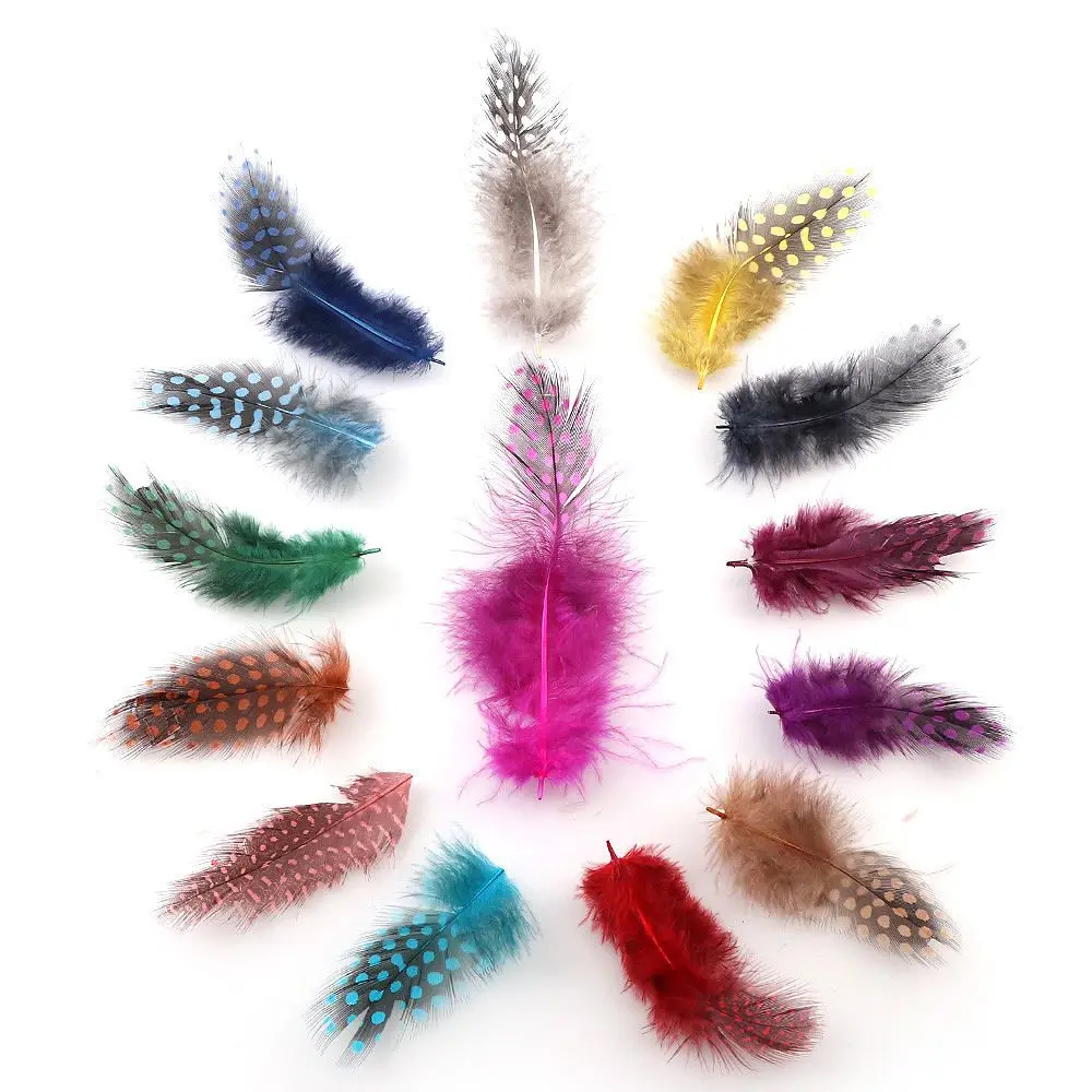 

Natural Pheasant Feathers 20pcs/lot 5-10CM Mixed Color Women Necklace Earrings Spotted Chicken Feathers DIY Jewelry Making