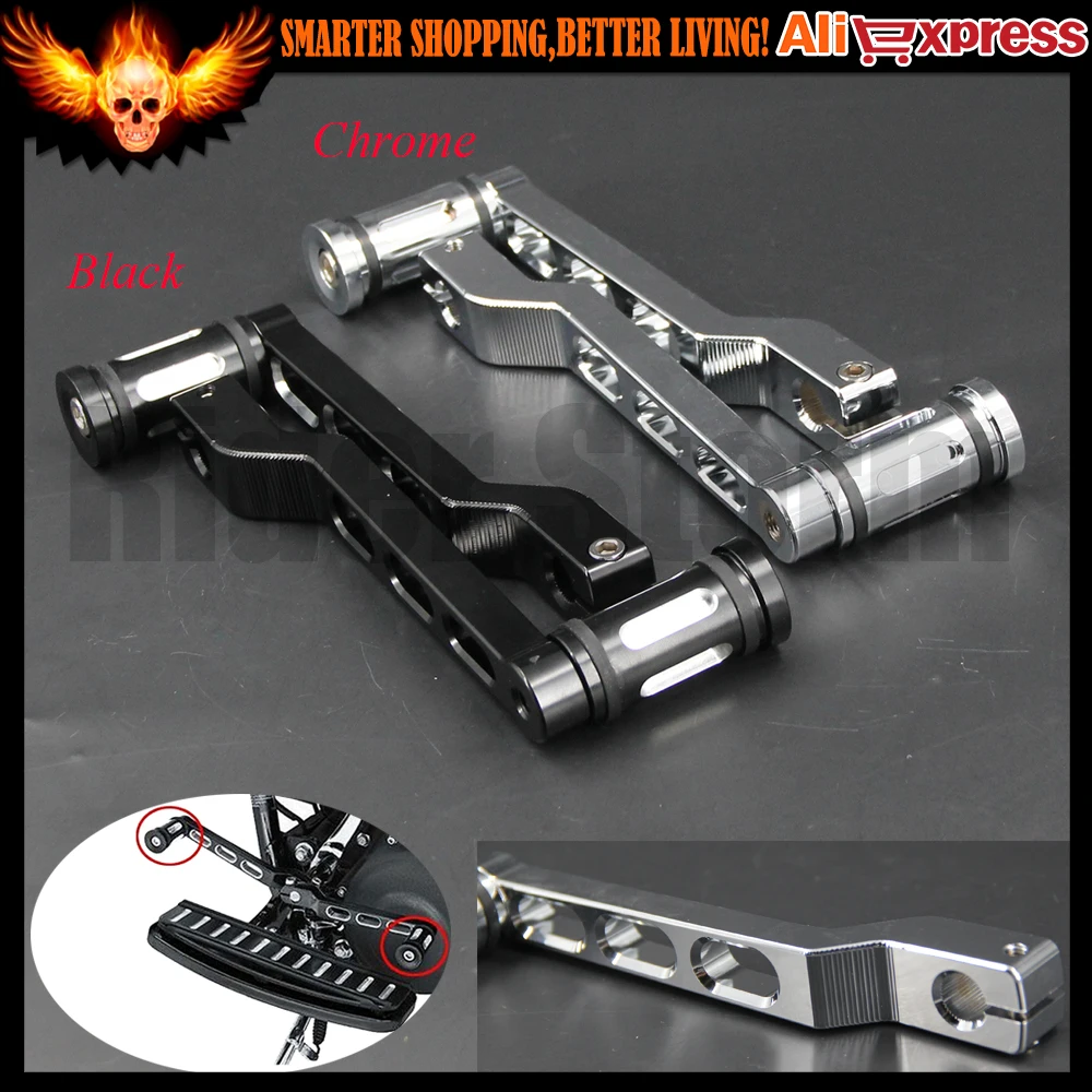 

For Harley Touring Softail Glide Custom CNC Deep Edge Cut Heel/Toe (Black,Chrome)Motorcycle Shift Lever with Shifter Peg