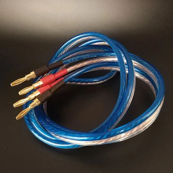 

FIHI-12 DIY Audio Line Hifi Speaker Cable With 2 Banana Plug to 2 Banana plug Speakon Wire Cables