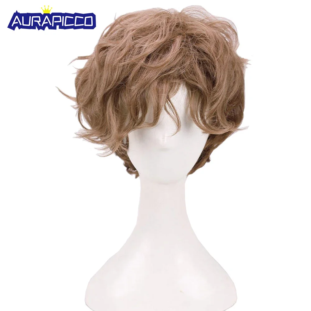 

Fantastic Beasts and Where to Find Them Costume Newt Scamander Cosplay Brown Curly Wig Eddie Redmayne Short Brown Hair Halloween