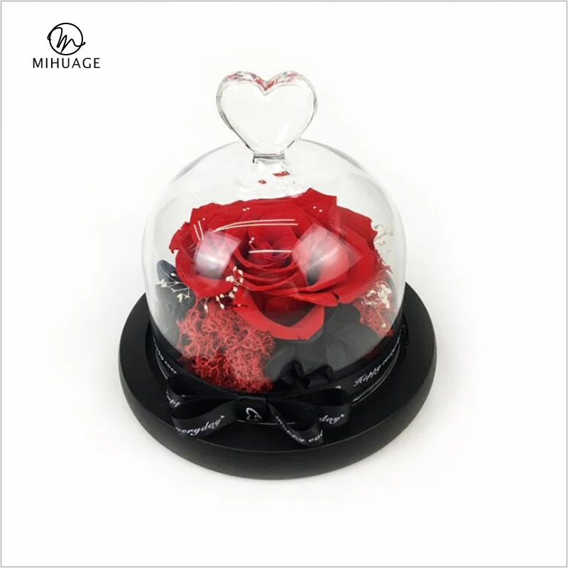 

MiHuaGe 1Pcs Everlasting Flower Housewear & Furnishings Festival Decoration Design Valentine's Day Everlasting Flower