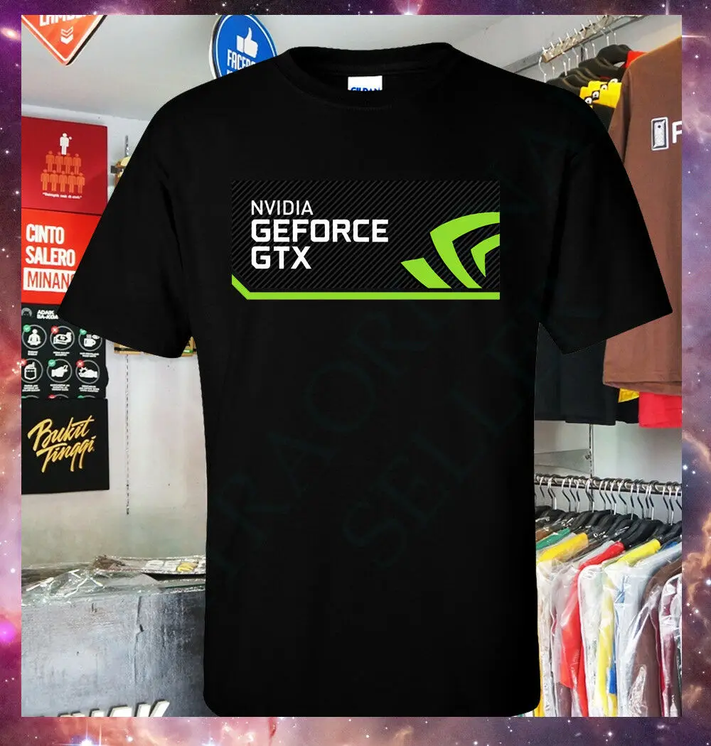 

New Nvidia Geforce GTX Logo T Shirt S-2XL Processor Graphics Computer Laptop O-Neck Summer Personality Fashion Men T-Shirts