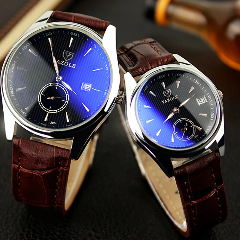 YAZOLE Watch Men PU Lether Analog Quarts Watches Men Wrist Watch 2019 Mens Watches Top Brand 5