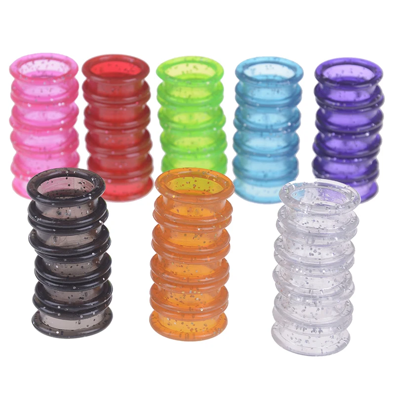 

Multicolor HOT 5Pcs/Set Silica Gel Hair Scissors Ring Cutting Barber Circle Shears Hairdressing Tool Accessories