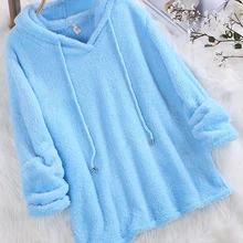 Двусторонняя флисовая осенне-зимняя Толстовка в Корейском стиле Kawaii Домашняя одежда женская одежда для сна с капюшоном женские топы для сна