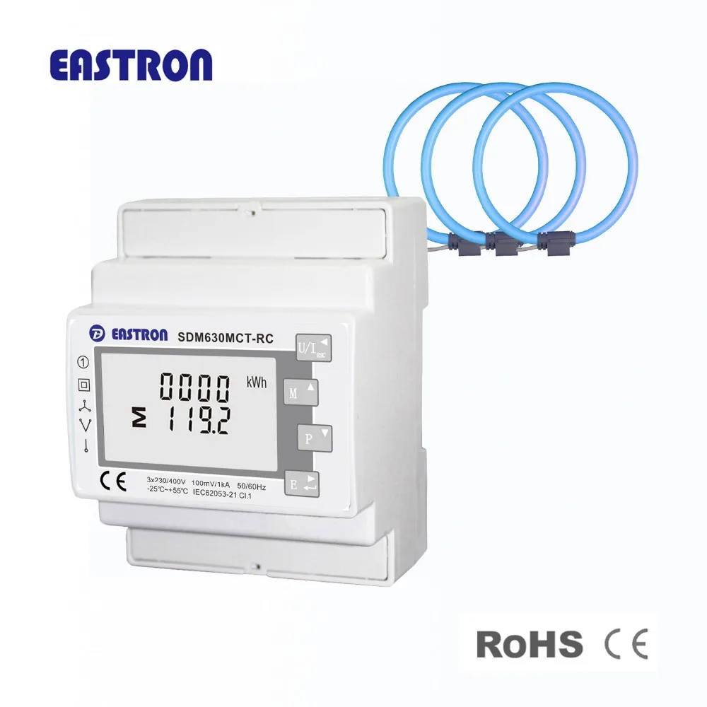 

SDM630MCT-RC + 3pcsESCT-RC100 Three Phase Three Wire Rogowski Coil Energy Meter