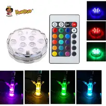 RGB 16 цветов светодиодный светильник с кальяном для курения, атмосферный светильник для праздника, вечеринки, крутой фонарь для изменения цвета, пульт дистанционного управления