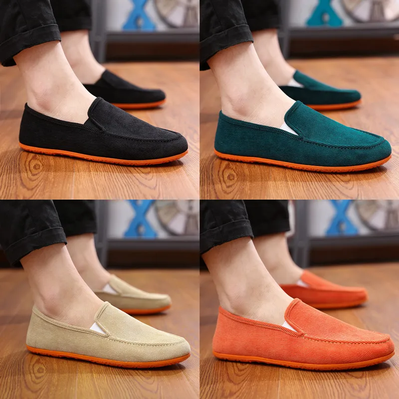 Zapatos de lona transpirables para hombre, mocasines informales de talla grande caminar aire libre, zapatillas de deporte novedad - AliExpress