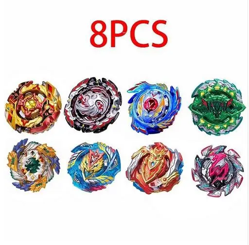 Tops Set Launchers Beyblade Toys B-131 B-122 B-130 Toupie Metal God Burst Spinning Top Bey Blade Blades Toy bay blade bables - Цвет: SZTL-8PCS-14