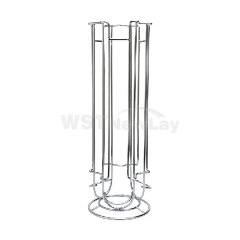  18/24 /32Cups Rotatable Coffee Pod Holder Iron Chrome Plating Display Capsule Rack Stand Storage Sh