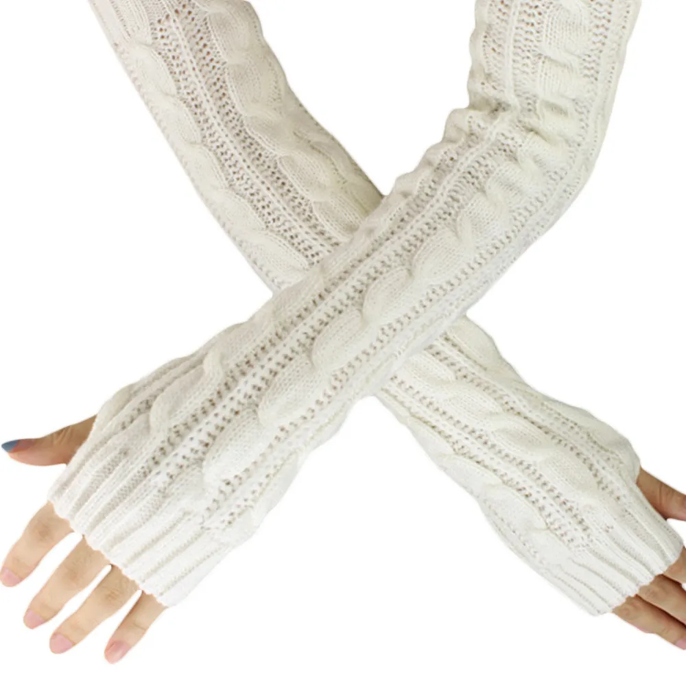 2018 Новый конопли цветы пальцев трикотажные длинные теплые перчатки Рождественский guantes красивые mujerguantes tacticos