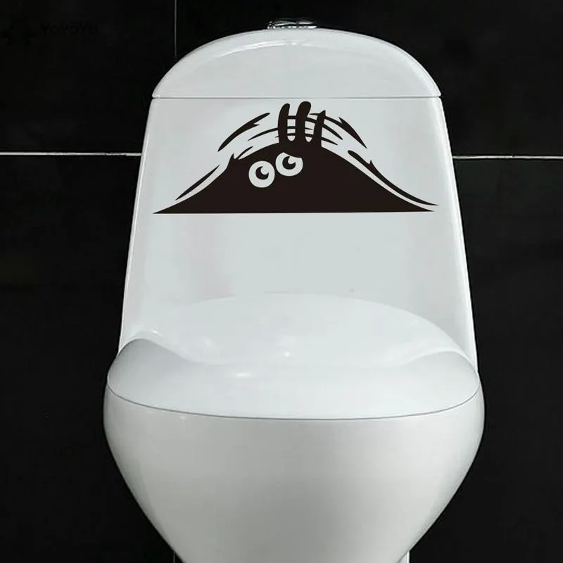 

YOYOYU Vinyl Wall Decal Bathroom Toilet Funny Black Hole In The Monster Small Things Funy Decoration Sticker FD078