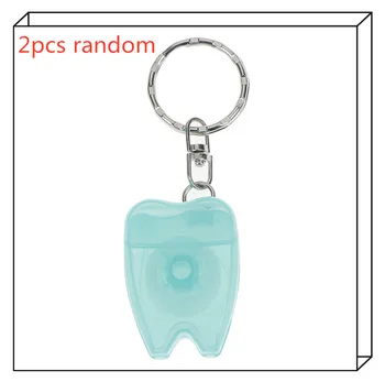 

2Pcs 15 Meters Dental Floss Keychain Color Randomly Mini Health Hygiene Dental Floss Portable