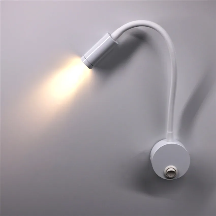 Modern Indoor Wall Lamp AC85-265V LED Wall Mounted Sconce Light 3W LED Wall Lamp Bedside Room Bedroom Wall Lamps NR-25