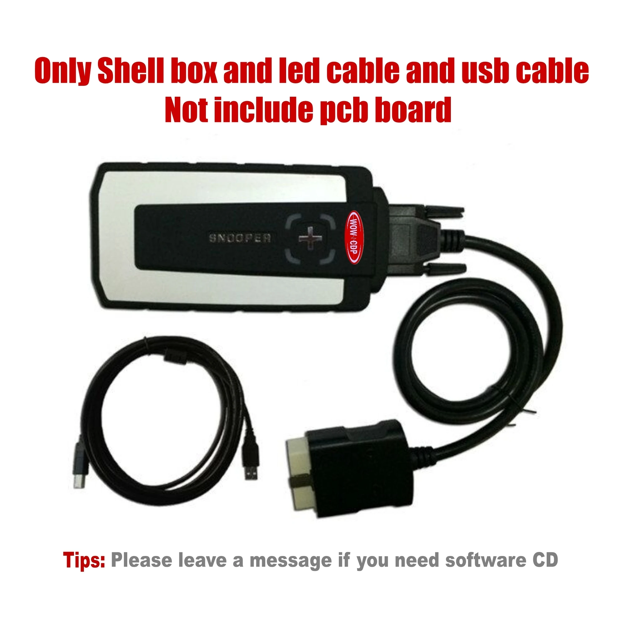 WOW CDP SNOOPER/VD TCS PRO + корпус и светодиодный кабель usb не включают печатную плату для