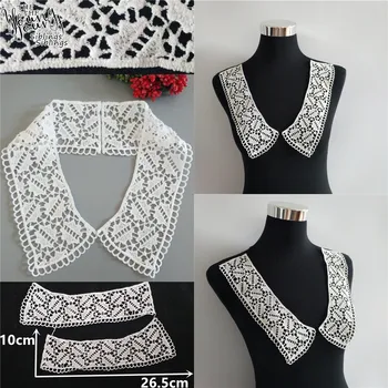

New arrive Lace Fabric Embroidery Applique Neckline Lace Collar DIY Clothing Accessories Craft Sewing Supplies 1pcs sell YL1424