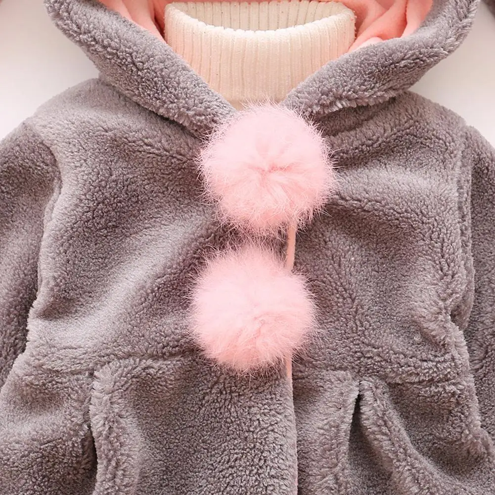 Kidlove/свитер с кроличьими ушами для маленьких девочек; теплые пальто; кардиган; топы с милыми ушками кролика; плотная теплая одежда с капюшоном для девочек; san0