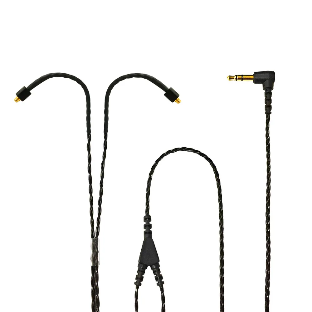 В уши монитор кабель MMCX кабель для наушников провод IEM кабель MMCX Разъем Длина провода 64''