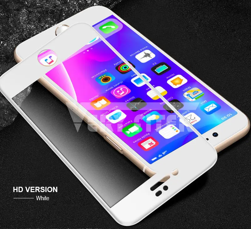 Glass on the For iPhone 7 Screen Protector Curved Edge Full Cover Protective Tempered Glass For iPhone 6 X 10 6s 7 8 Plus Film (18)