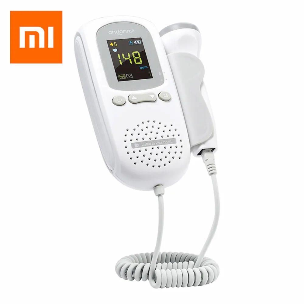 

Xiaomi Mijia Andon Portable Home Ultrasonic Heart Rate Fetal Detector Radiationless Baby Heart Rate Monitor Tester Tool for Home