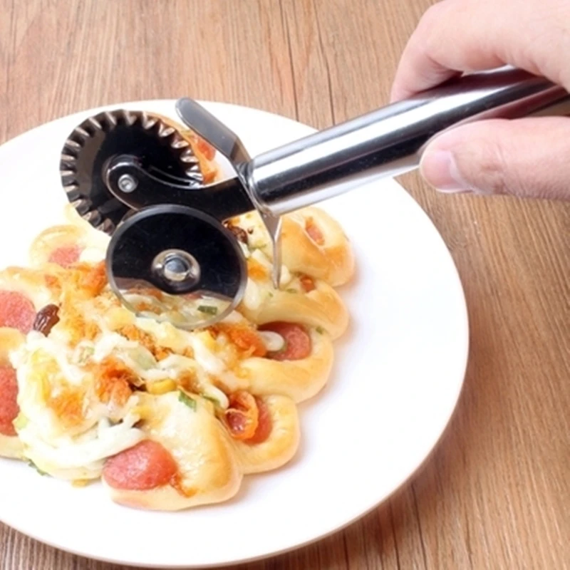 Round Pizza Cutter Stainless Steel Pizza Knife Cutter Pastry Pasta