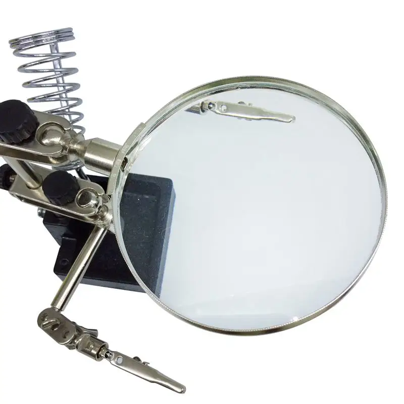 Ручные плоскогубцы Лупа железная рамка объектив лупа инструмент увеличительное стекло с электрическим железом