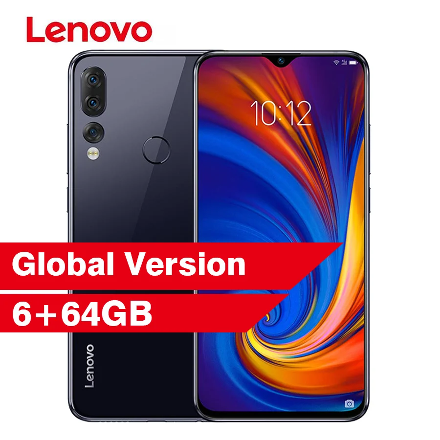 Lenovo Z5s L78071 6 3 ''Android смартфон Face ID Notch Экран ГБ 64 Гб Snapdragon 710 Восьмиядерный отпечаток пальца мобильный