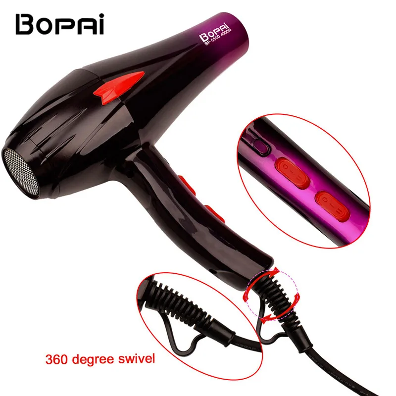 Price Professional 4000W Powerful Hair Dryer Fast Styling Blow Dryer Hot And Cold Adjustment Air Dryer Nozzle For Barber Salon Tools