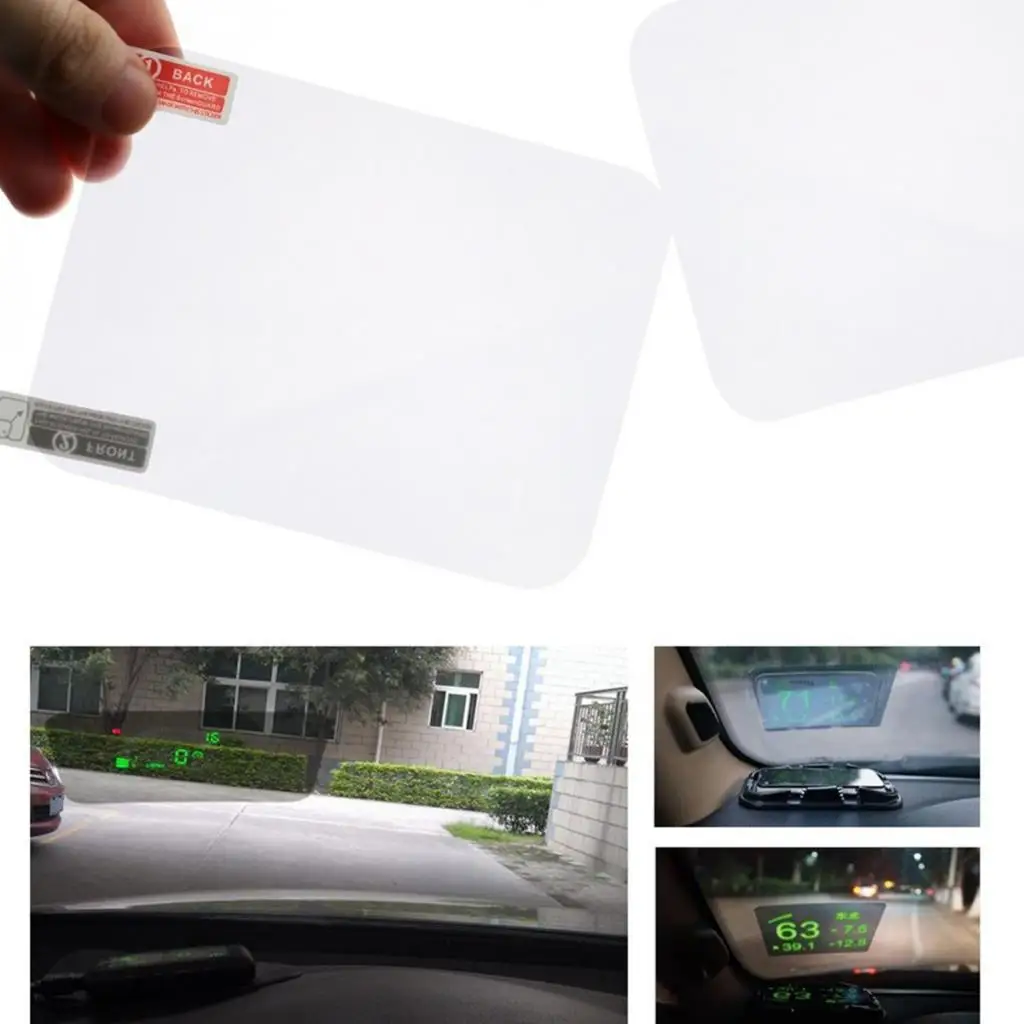 HUD Head Up Display Reflective Film Transparent Without Mucilage 120mmx90mm