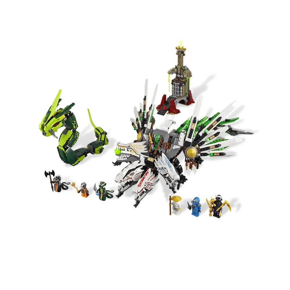 

Compatible Legoe Ninjagoe 9450 911PCS Building Blocks toys for Childrens Bricks Model Kid gift Epic Dragon Battle