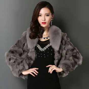 

100% Natural fox fur jackets women plus size S - 7XL fox fur collar full sleeve real fox fur coats outerwear 2018 autumn winter