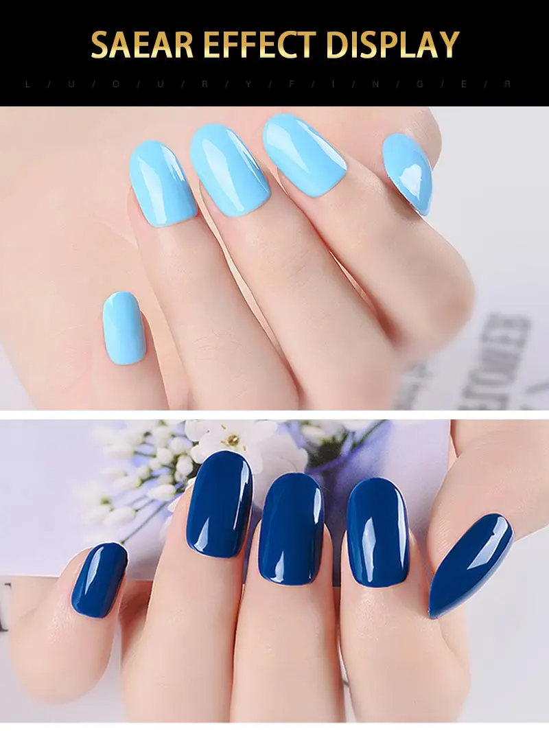 Роскошный палец 10 мл Эгейское море серия Синий УФ-гель для ногтей лак гель лак долговечный замачиваемый УФ светодиодная лампа дизайн ногтей